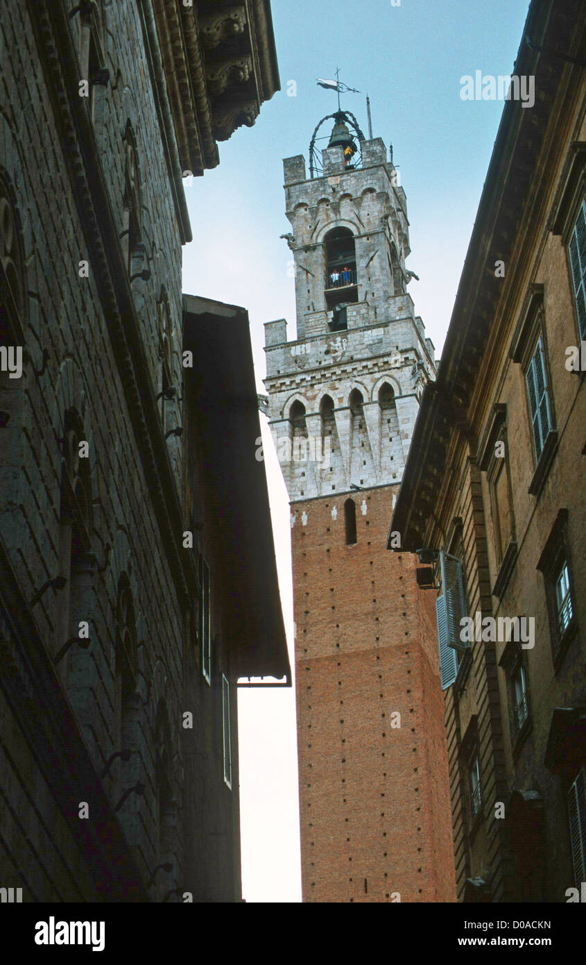 ITALY The Torre del Mangia is a tower in Siena, Stock Photo