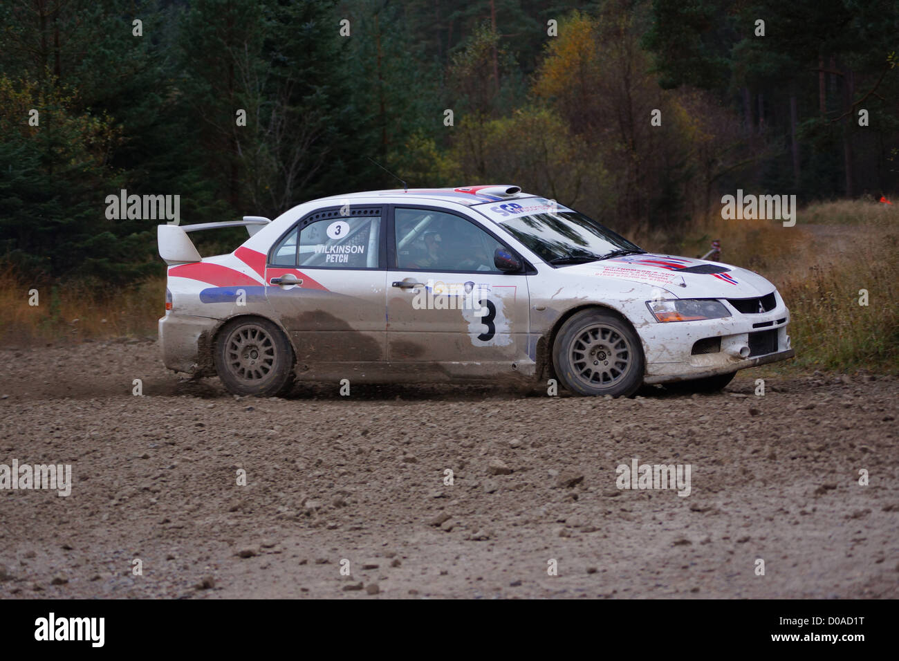 Malton Forest Rally, November 2012. Cropton stage Stock Photo