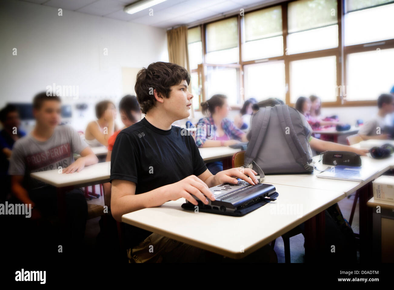 BLIND AT SCHOOL Stock Photo Alamy