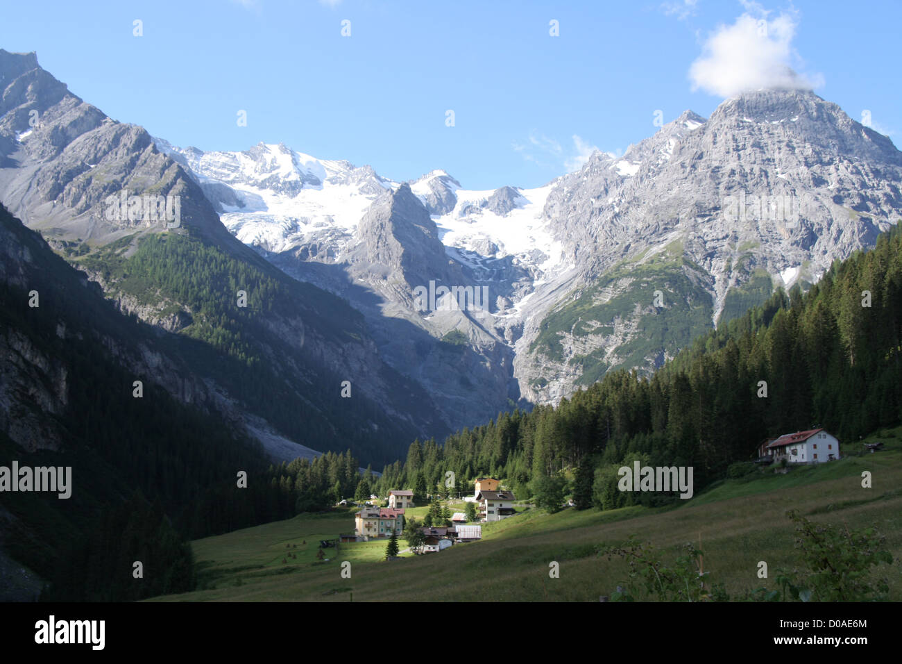 the alpine village of Trafoi in Italy's Alto Adige / Sudtirol Alps Stock Photo