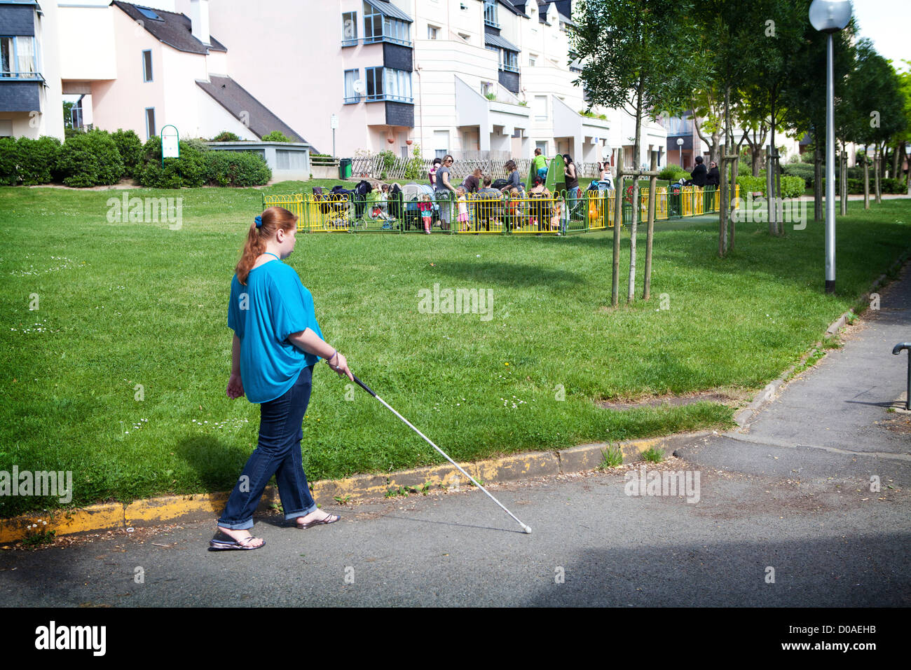 BLIND PERSON Stock Photo