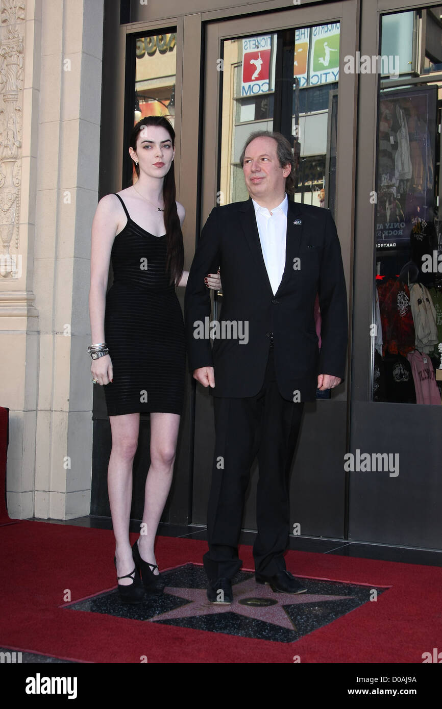 Composer Hans Zimmer and his daughter Zoe Zimmer at the German composer and music producer ceremony the star on The Stock Photo
