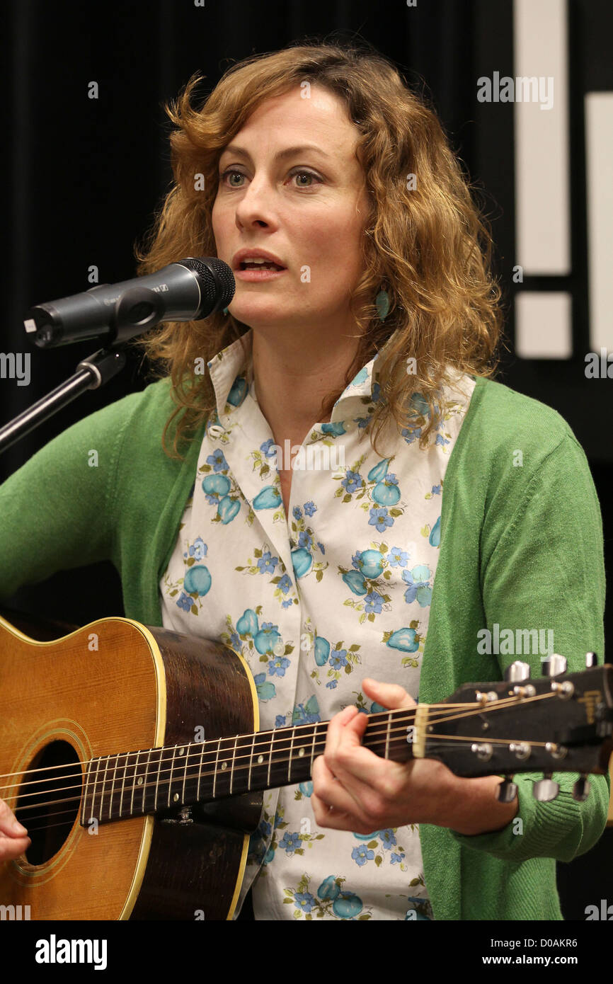 Sarah Harmer performance and CD signing at Indigo Manulife Centre to promote her latest CD 'Oh Little Fire'. Toronto, Canada - Stock Photo
