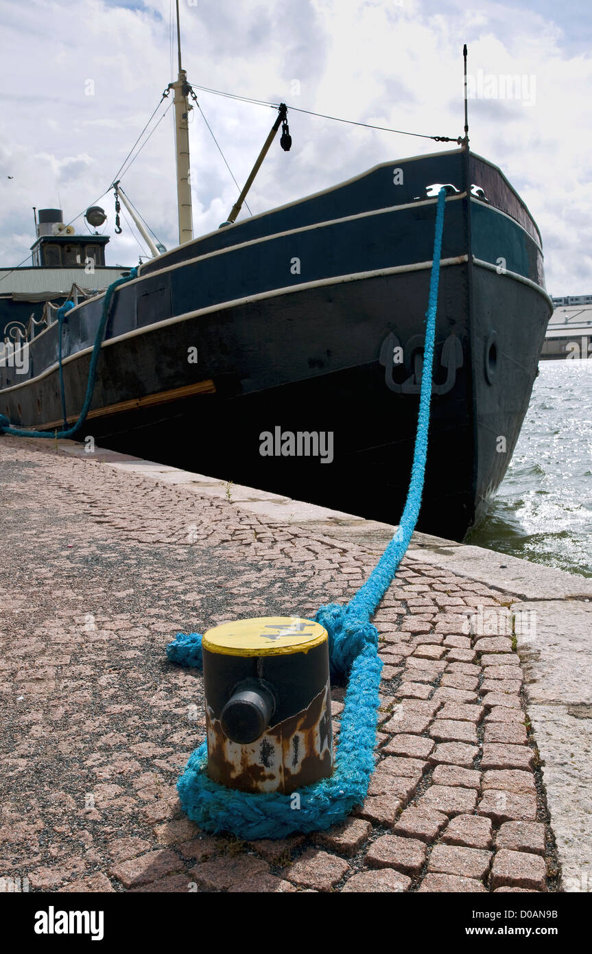 selfpropelled vessel on the quay Stock Photo Alamy