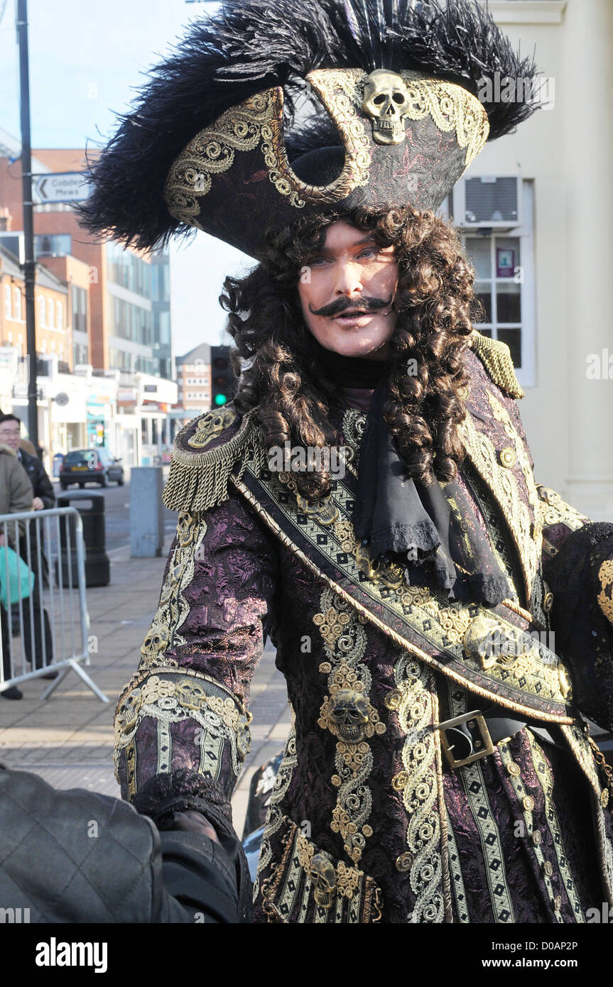 David Hasselhoff poses in his Captain Hook costume New Wimbledon Theatre -  Peter Pan - photocall London, England - 09.12.10 Stock Photo - Alamy