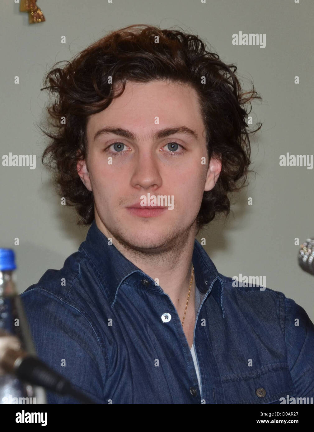 Aaron Johnson Pre Production Press Conference for 'Albert Nobbs' Film which begins Shooting on Monday, The Merrion Hotel. Stock Photo