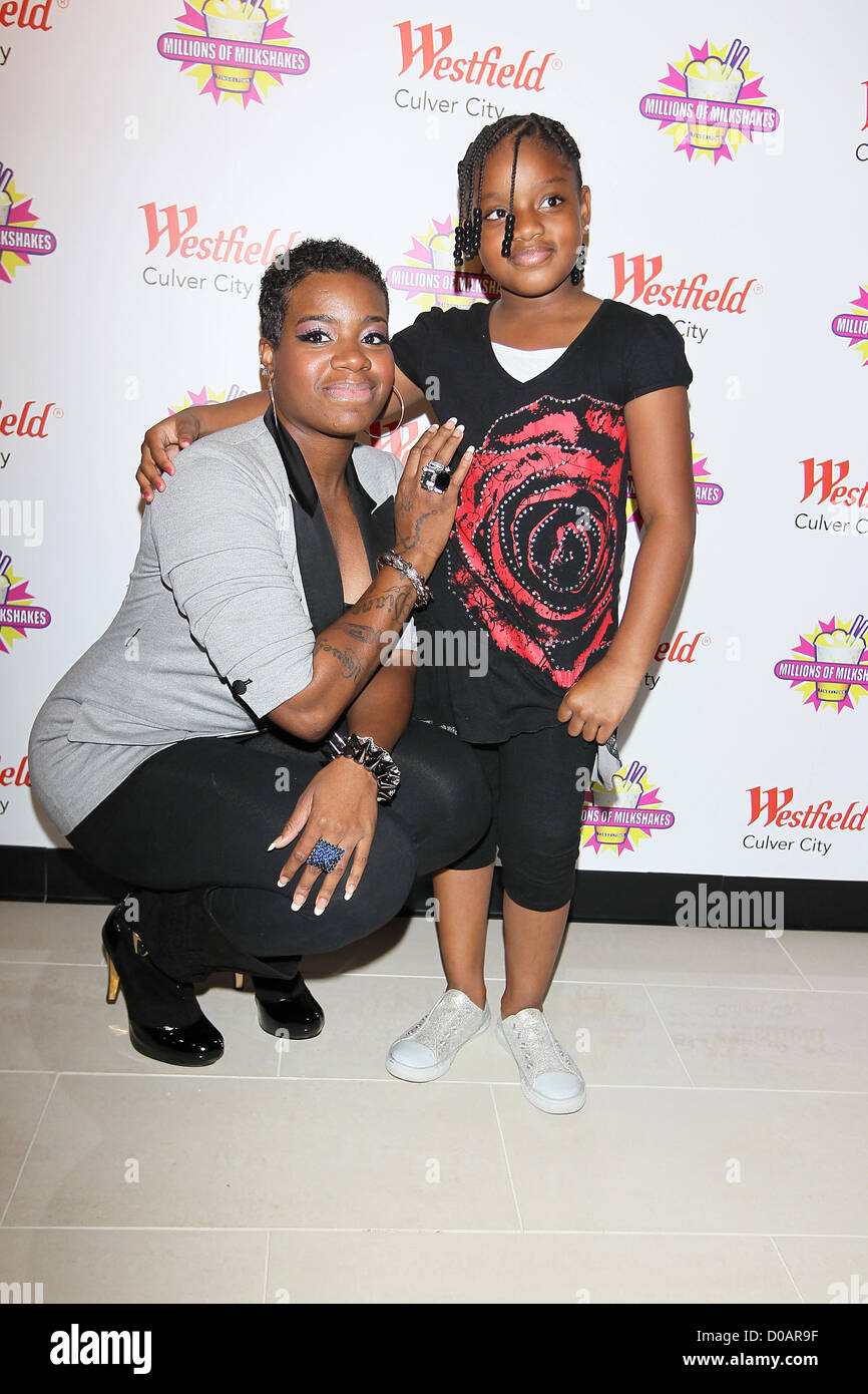 American Idol sensation, Fantasia Barrino and her daughter, Zion Quari Barrino create a custom milkshake called "The Southern Stock Photo