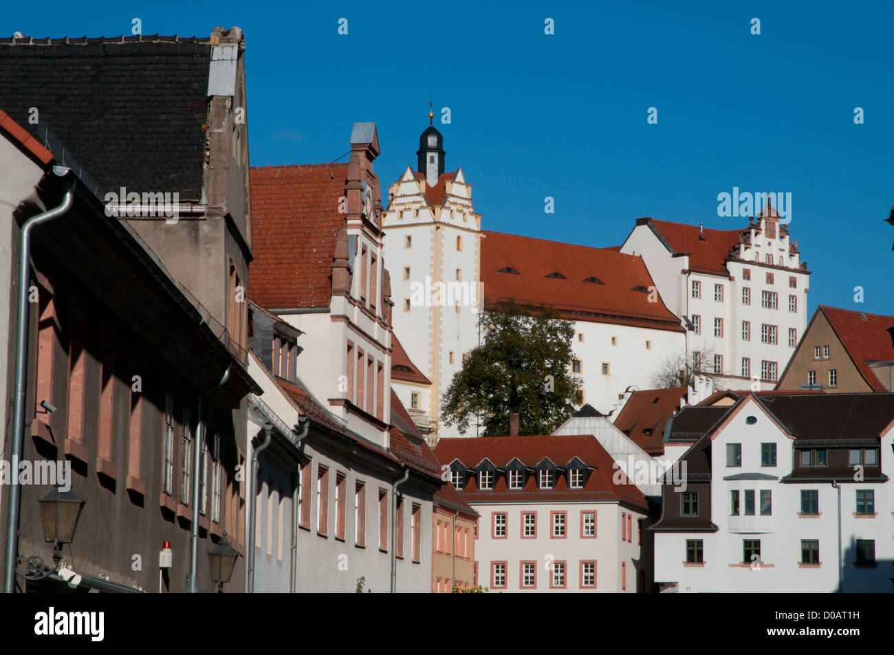 Colditz Castle, former Second World War POW camp, above town of Colditz, Saxony, Germany Stock Photo