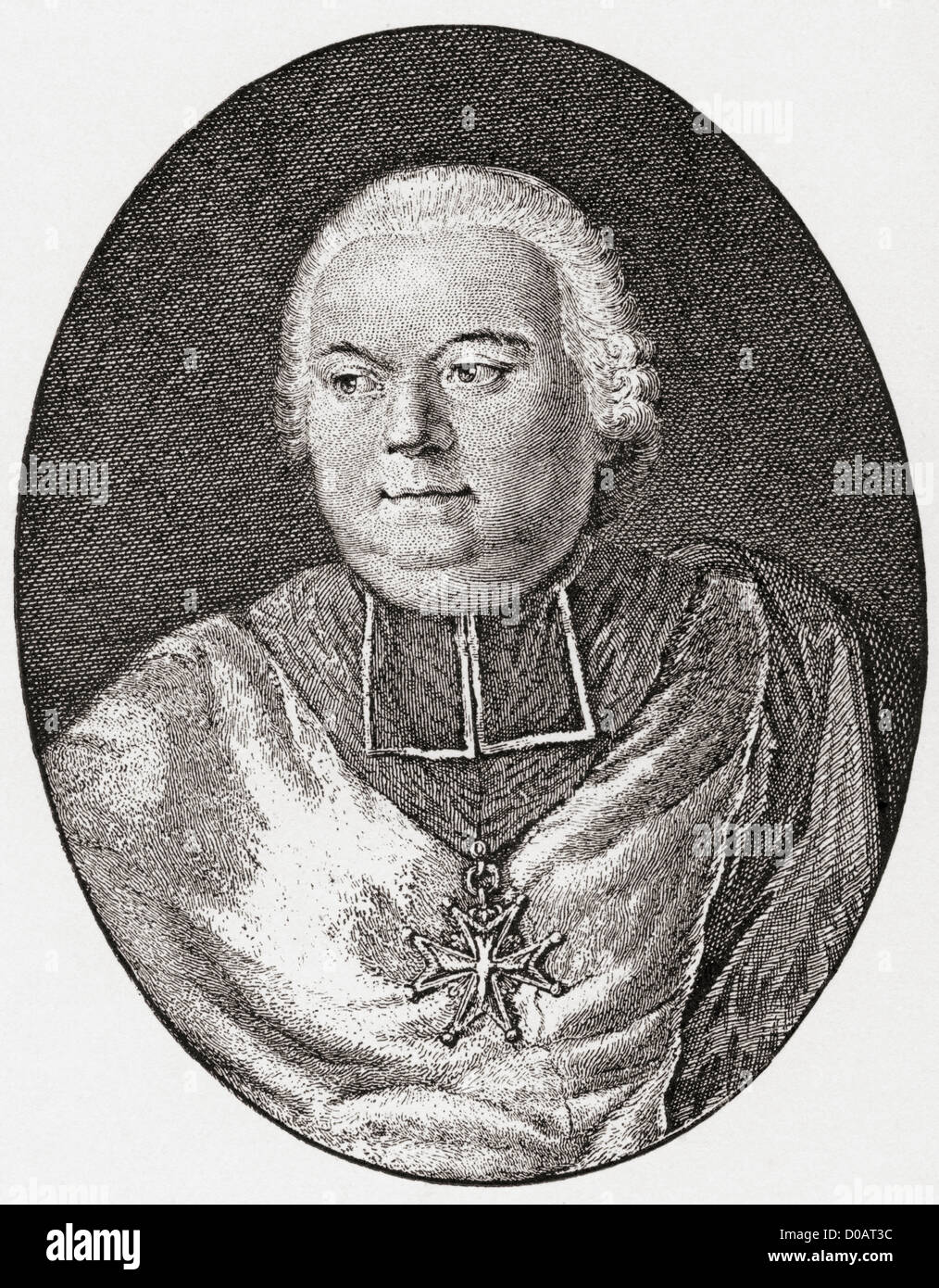 François-Joachim de Pierre de Bernis, 1715 – 1794. French cardinal and statesman. Stock Photo