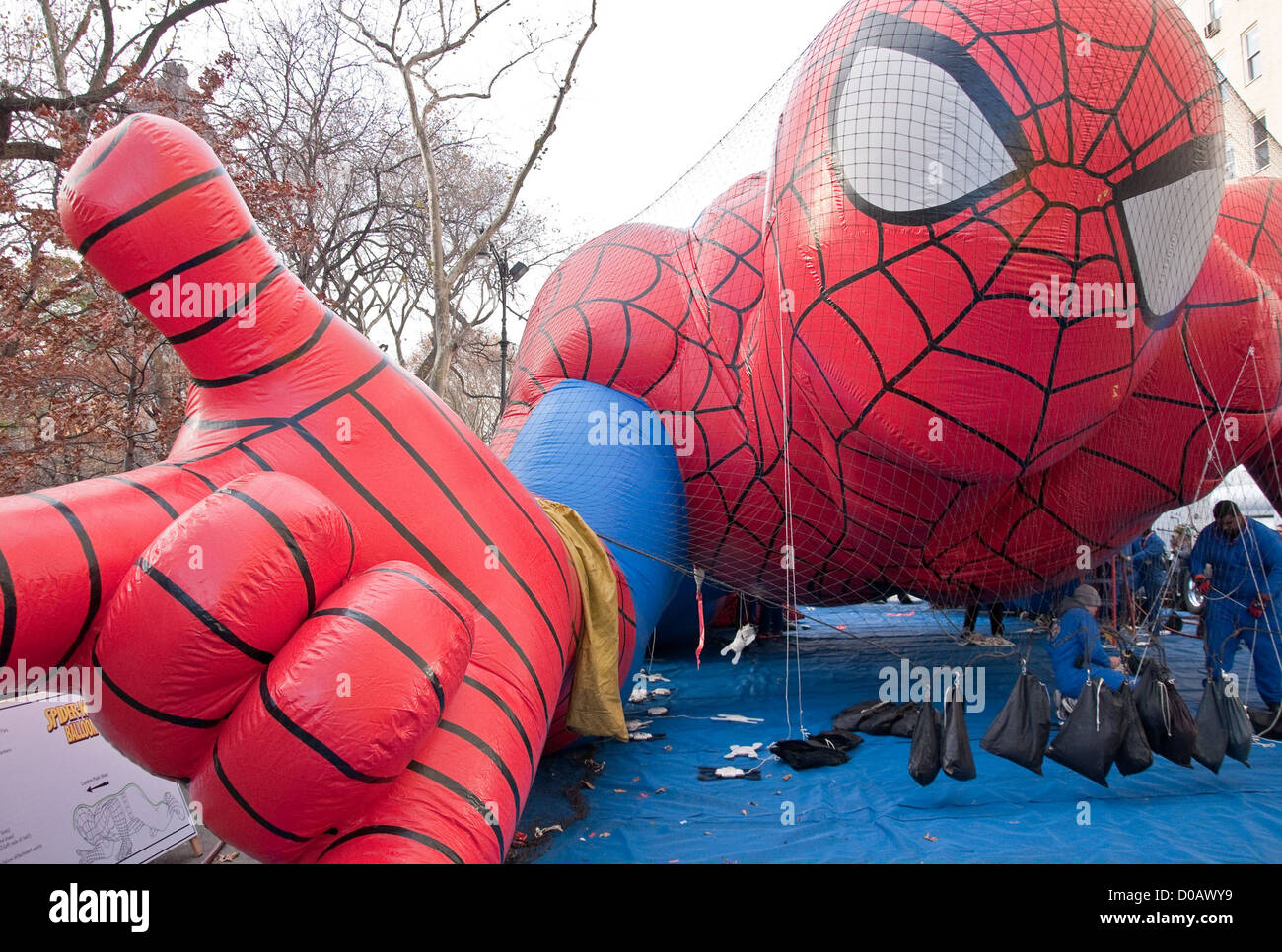 Spiderman Macy's Thanksgiving Day Parade preparation New York City,USA ...