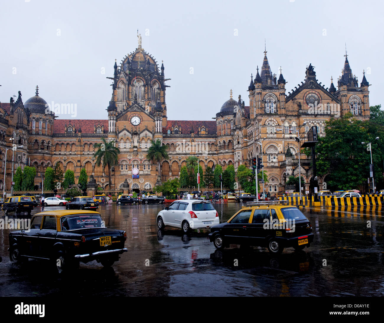 Chhatrapati Shivaji Terminus, formerly Victoria Terminus, is a UNESCO World Heritage Site in Mumbai, India Stock Photo