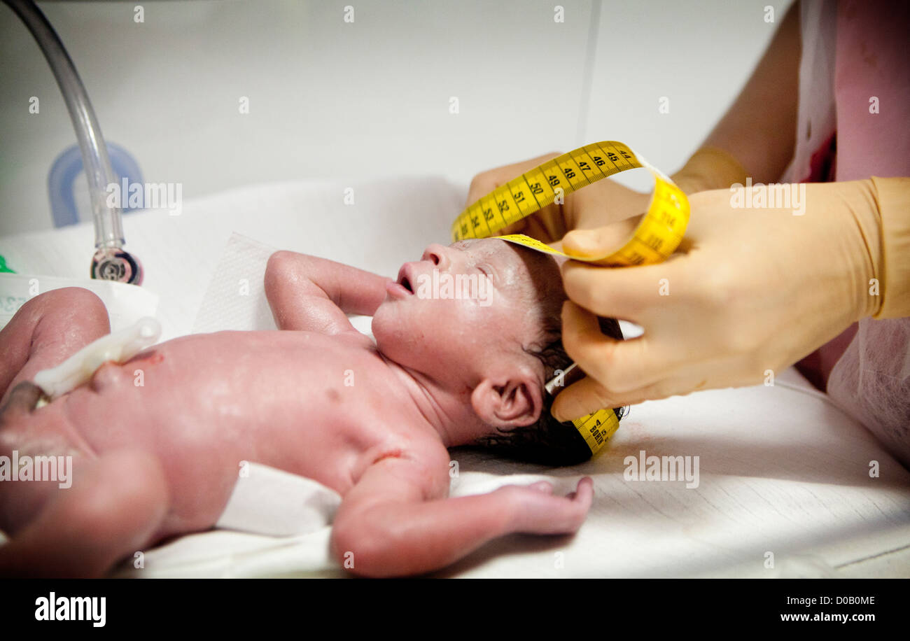 Baby Head Measuring Stock Photos & Baby Head Measuring Stock Images Alamy