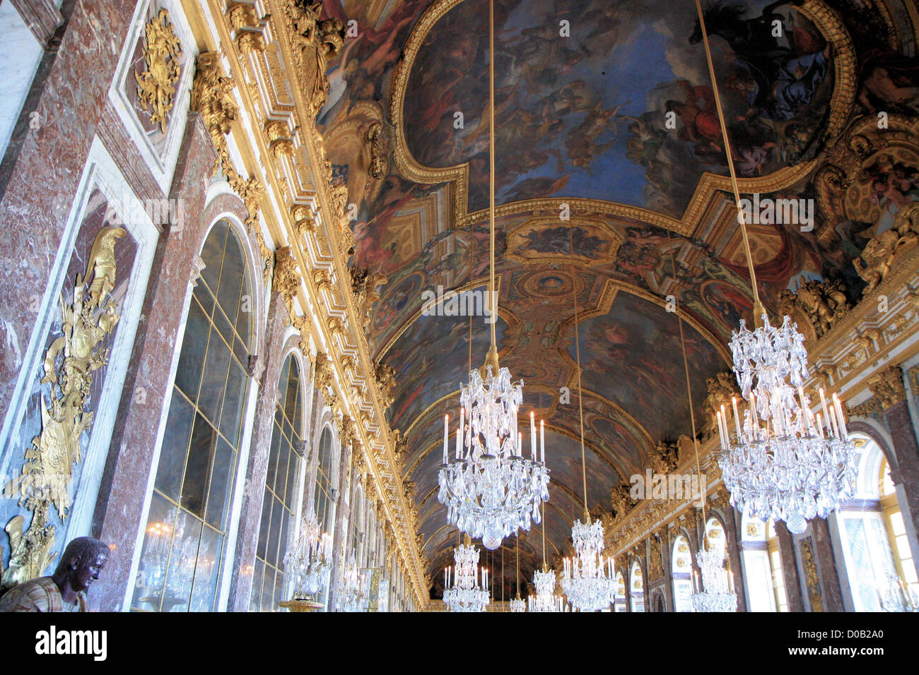 Interior of Versailles Palace, Versailles, France Stock Photo