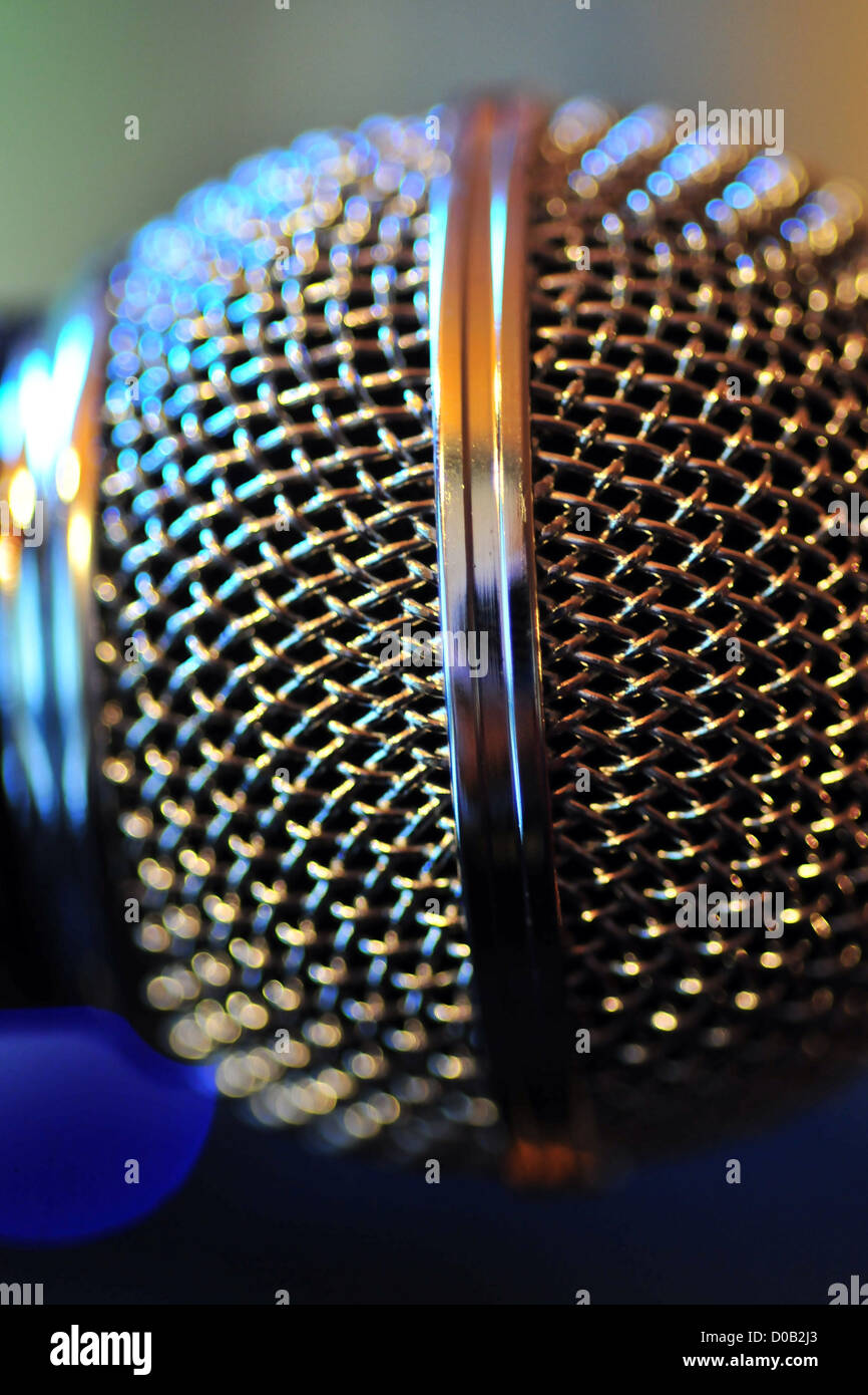 A MICROPHONE OR MIKE GRILLE Stock Photo Alamy