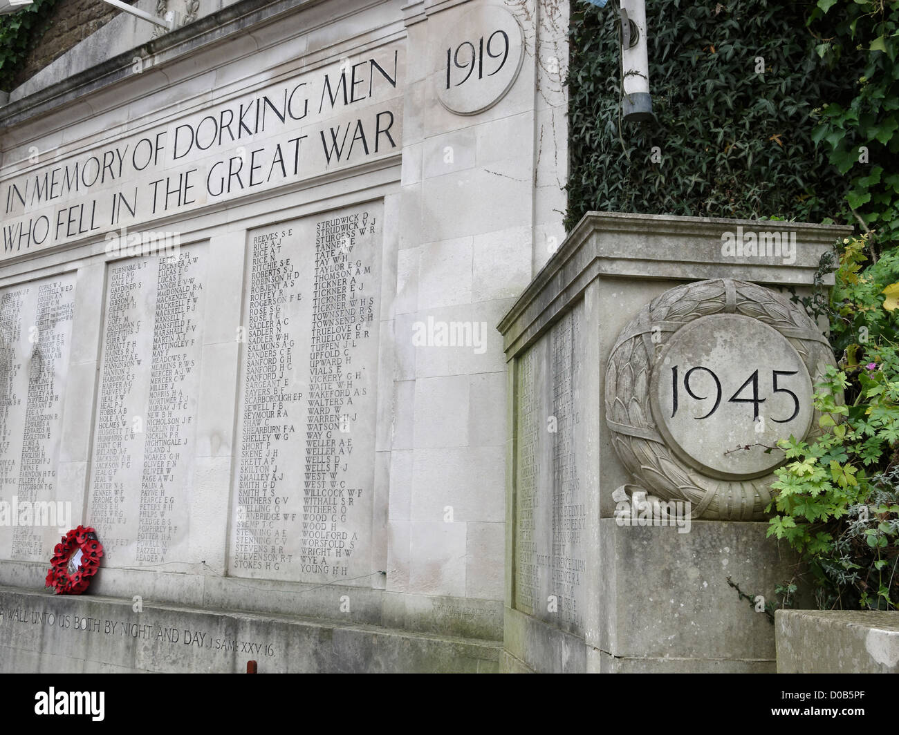 War Memorial, Dorking, Surrey, England. Stock Photo