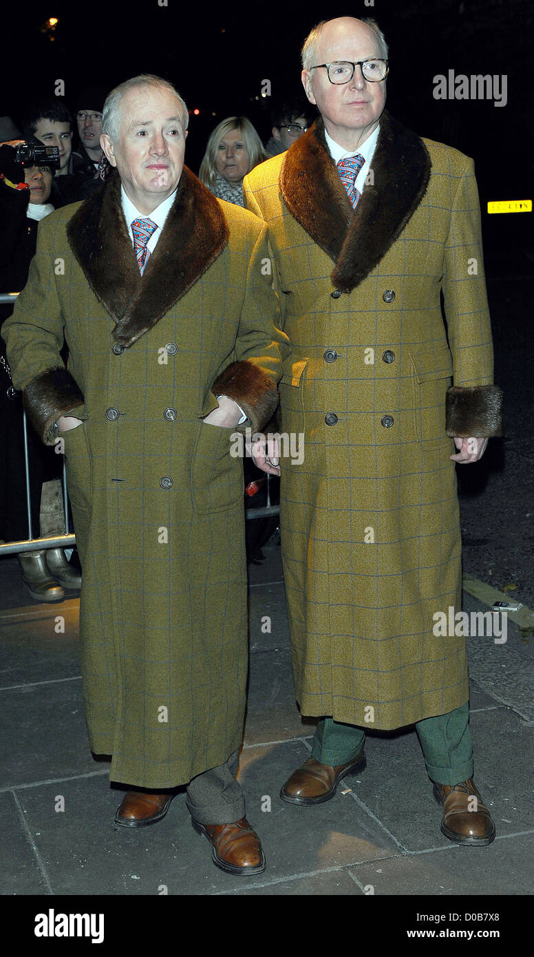 Artists Gilbert and George real names Gilbert Proesch and George Passmore at the London Evening Standard Theatre Awards held at Stock Photo