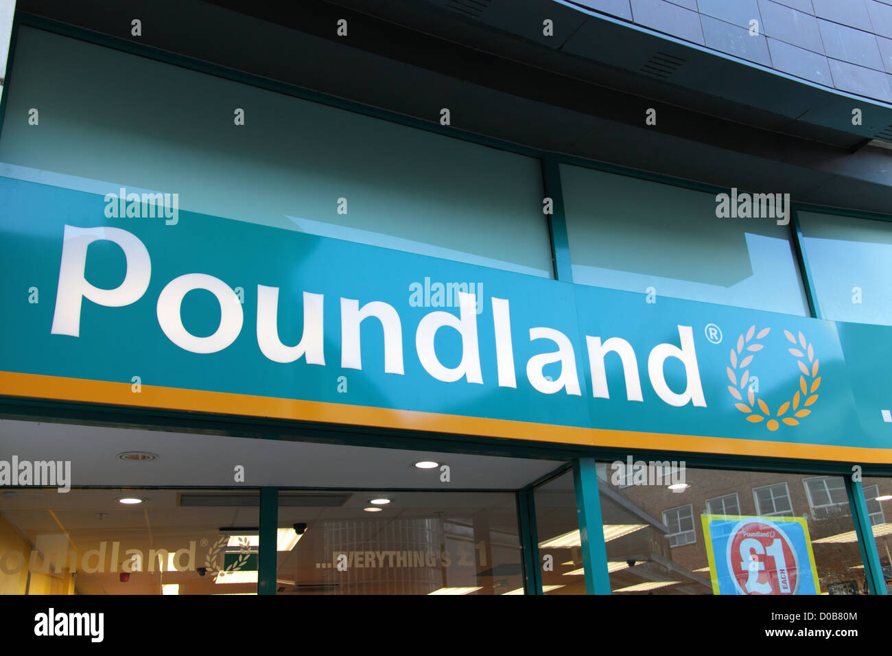 Poundland signage Stock Photo