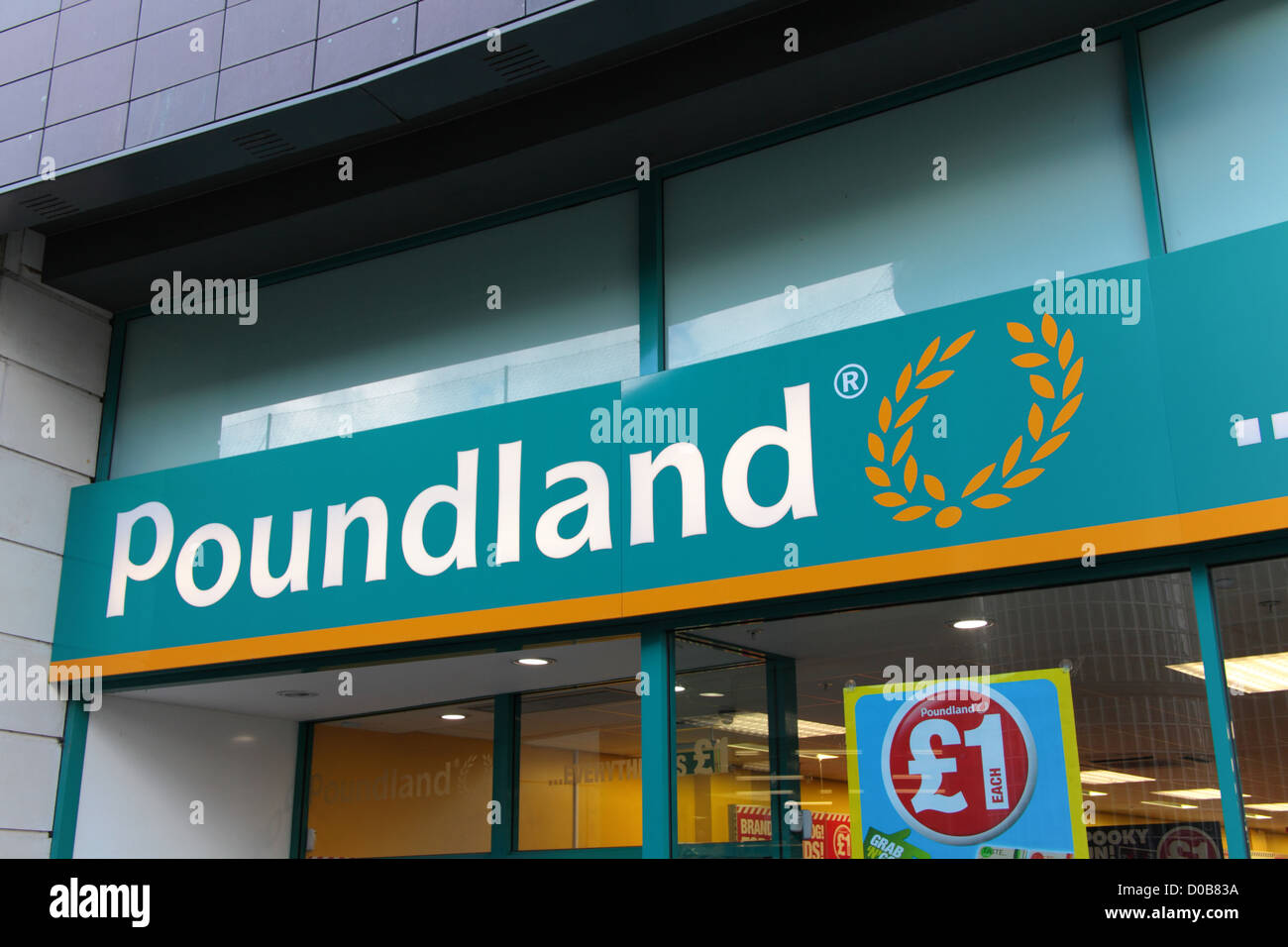 Poundland signage Stock Photo