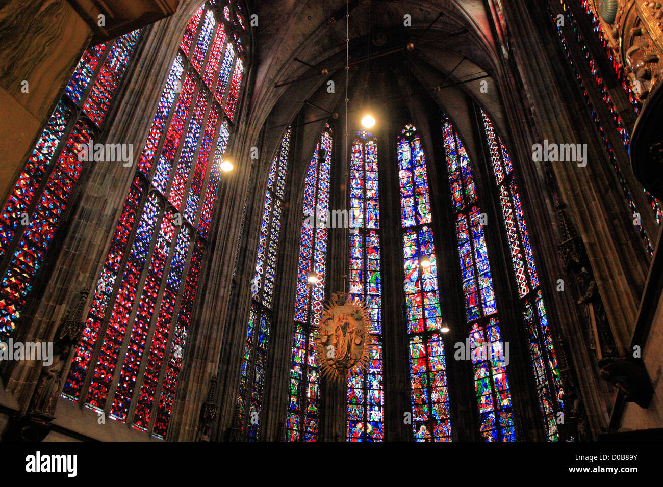 Interior of the cathedral of Aachen, Germany, Europe Stock Photo