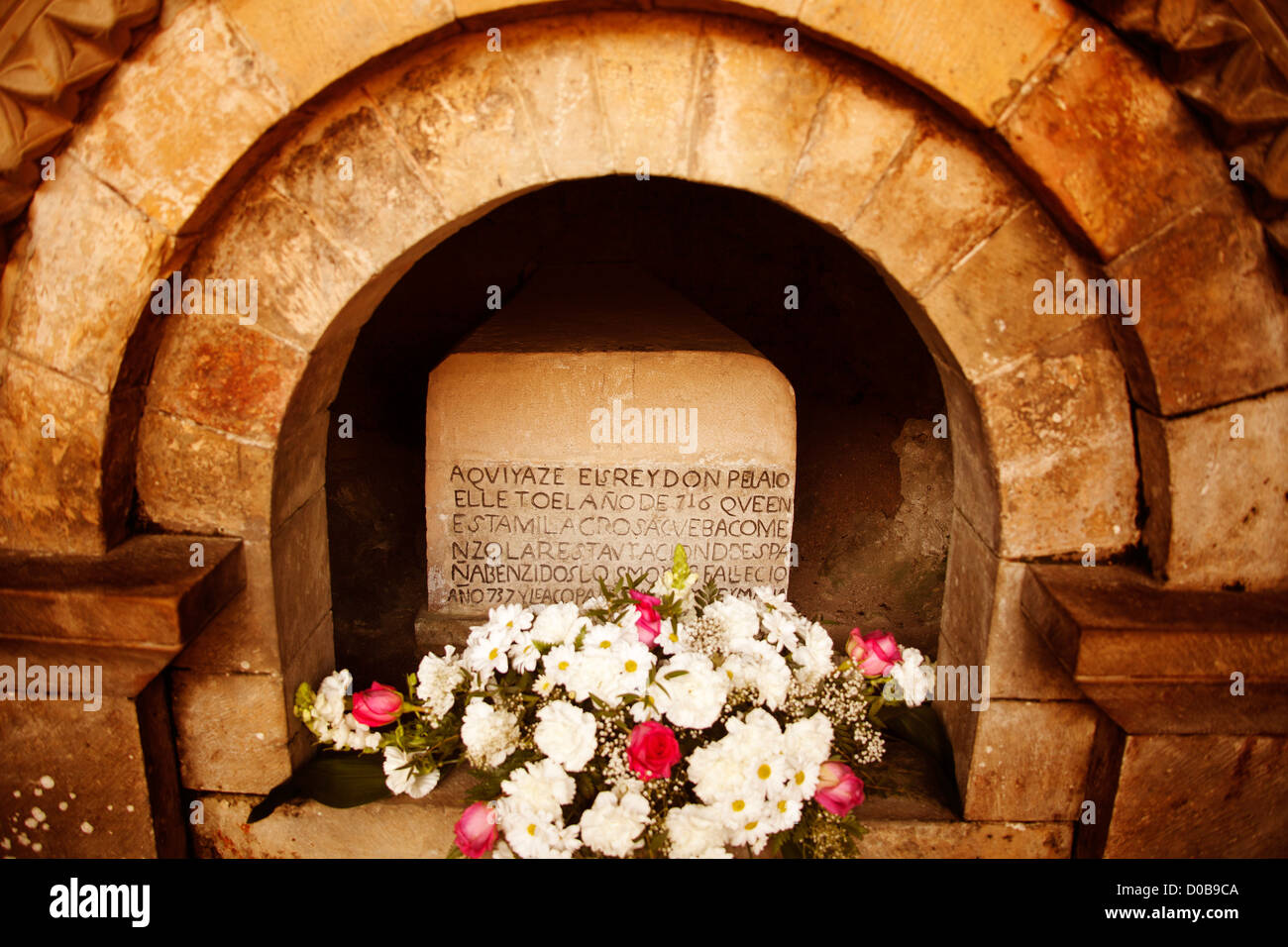 Tomb of Don Pelayo Santuario de Covadonga Asturias Spain Stock Photo