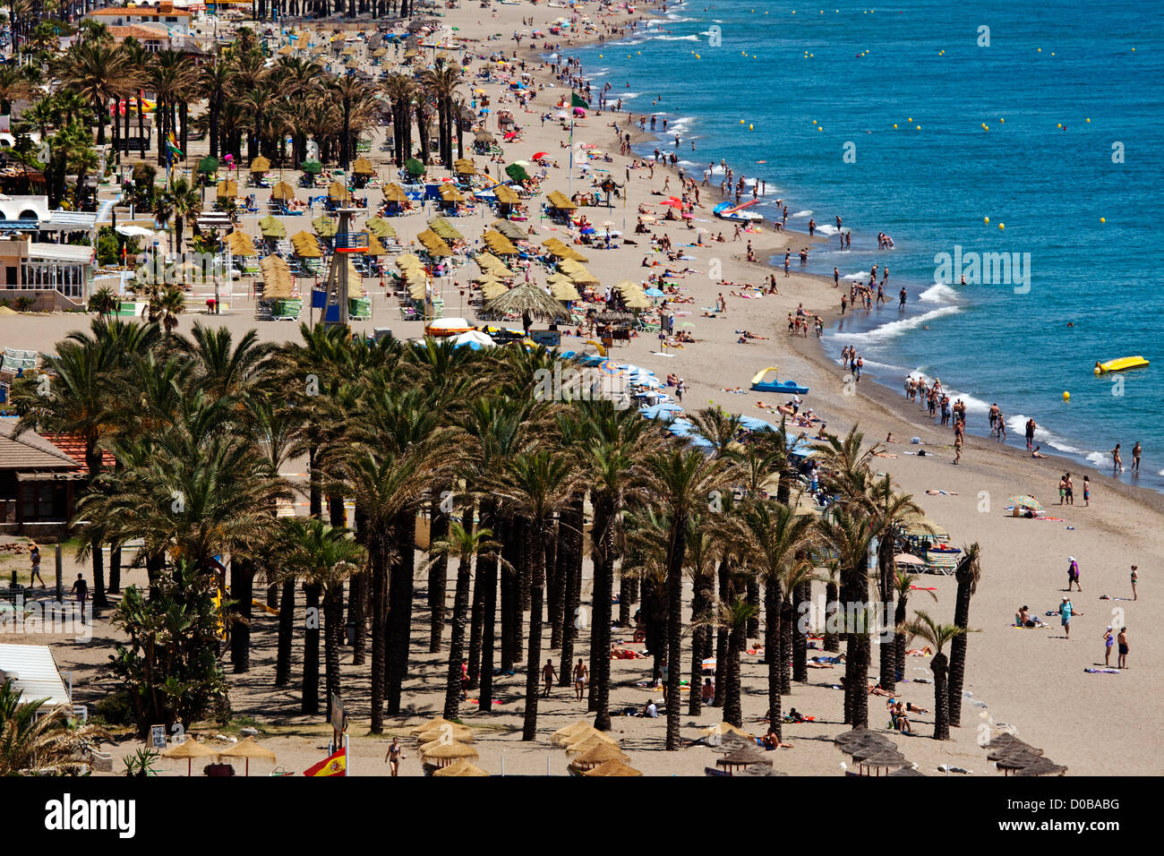 Bajondillo beach Torremolinos Malaga Costa del Sol Andalusia Spain Stock Photo