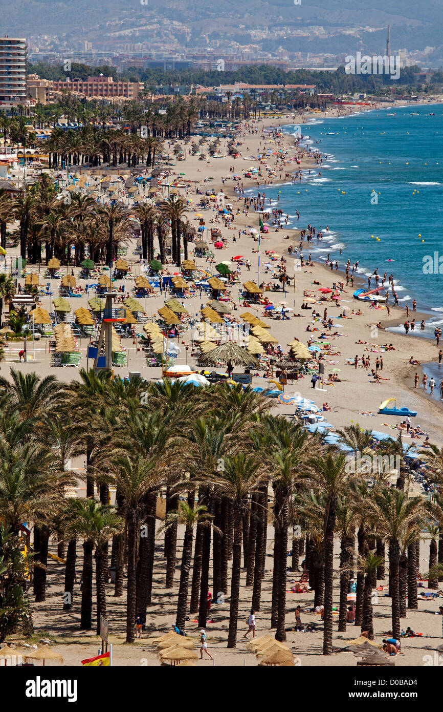 Bajondillo beach Torremolinos Malaga Costa del Sol Andalusia Spain Stock Photo