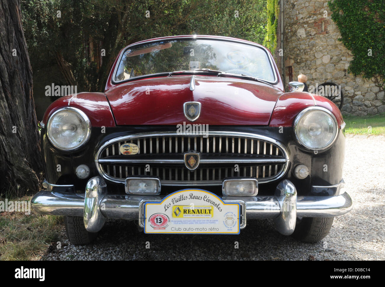 Renault dating from 1956. This is the car used by reporters from the French newspaper Le Figaro to report the Tour de France. Stock Photo