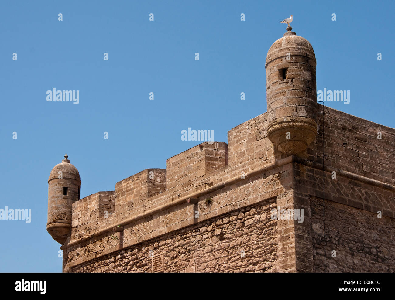 Essaouira's old Portugese fort overlooking ancient harbor Stock Photo