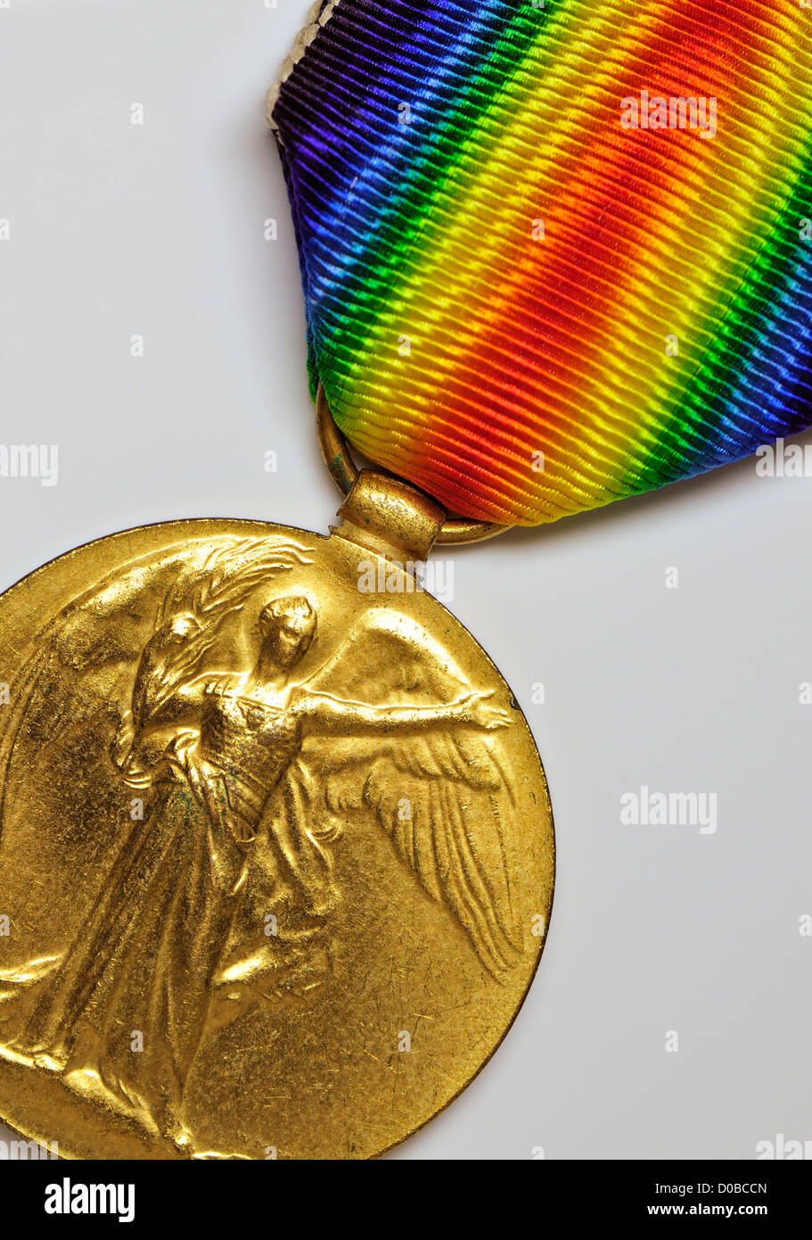 First World War British Victory medal Stock Photo