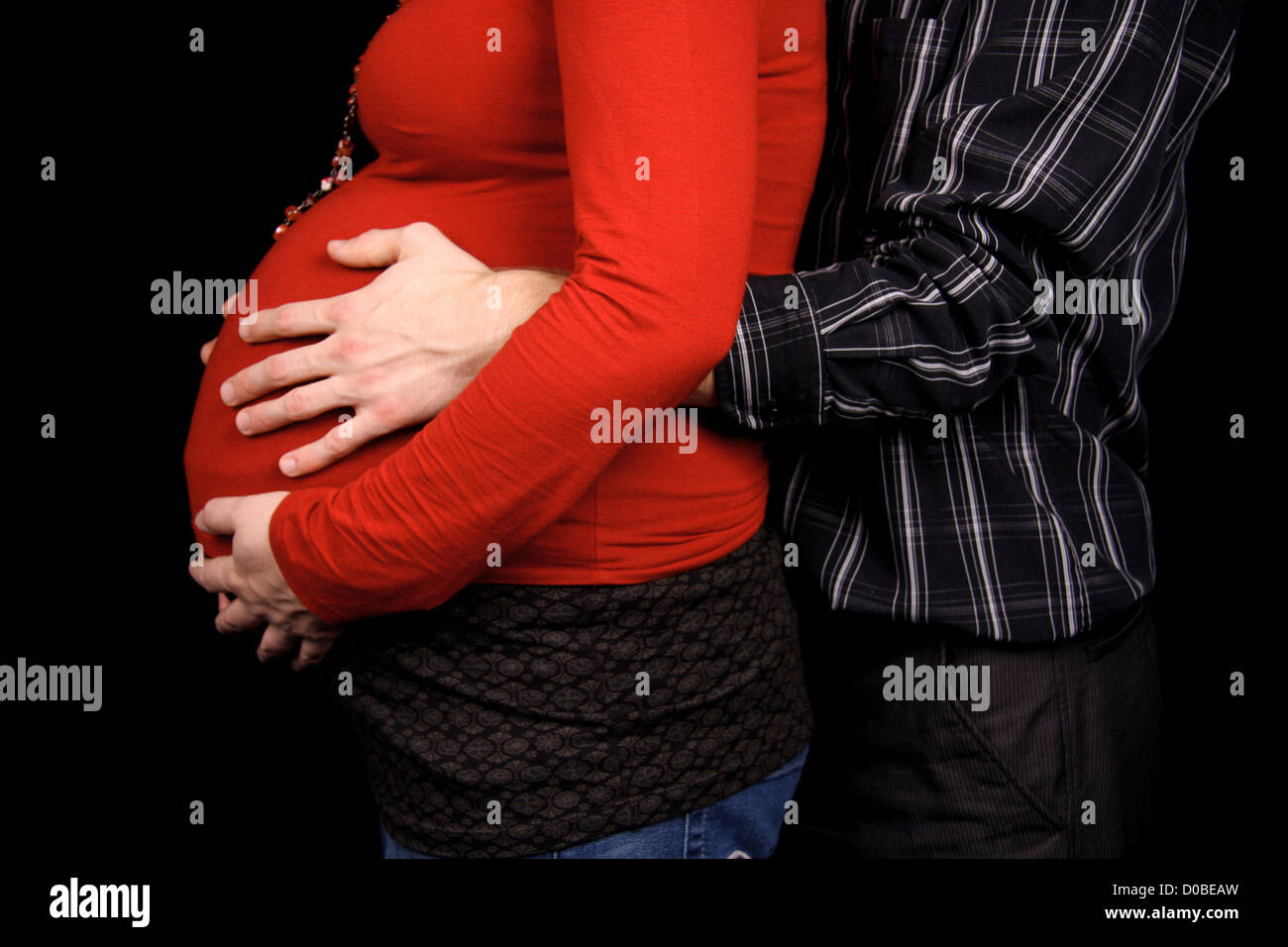 White woman pregnant black man hi-res stock photography and images - Alamy