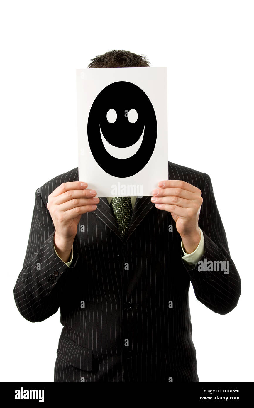 Businessman with a smile isolated on white background Stock Photo - Alamy