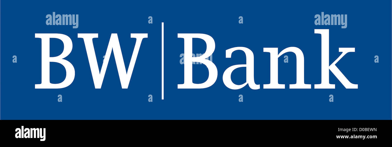 Logo of the BW Bank based in Stuttgart. Stock Photo