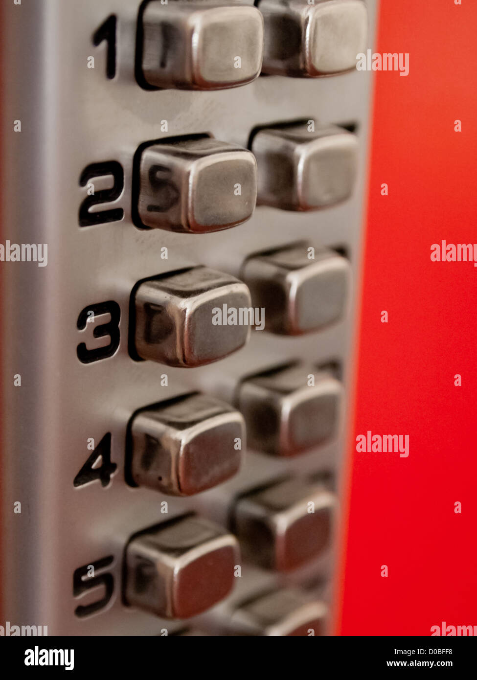A numeric keypad lock Stock Photo