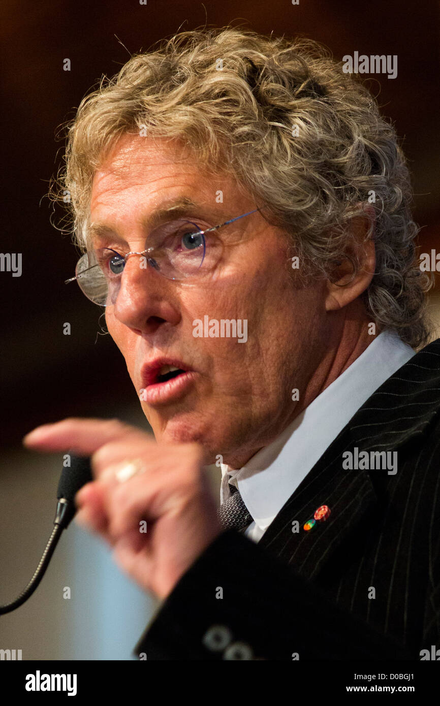 Roger Daltrey, lead singer of The Who.  Stock Photo