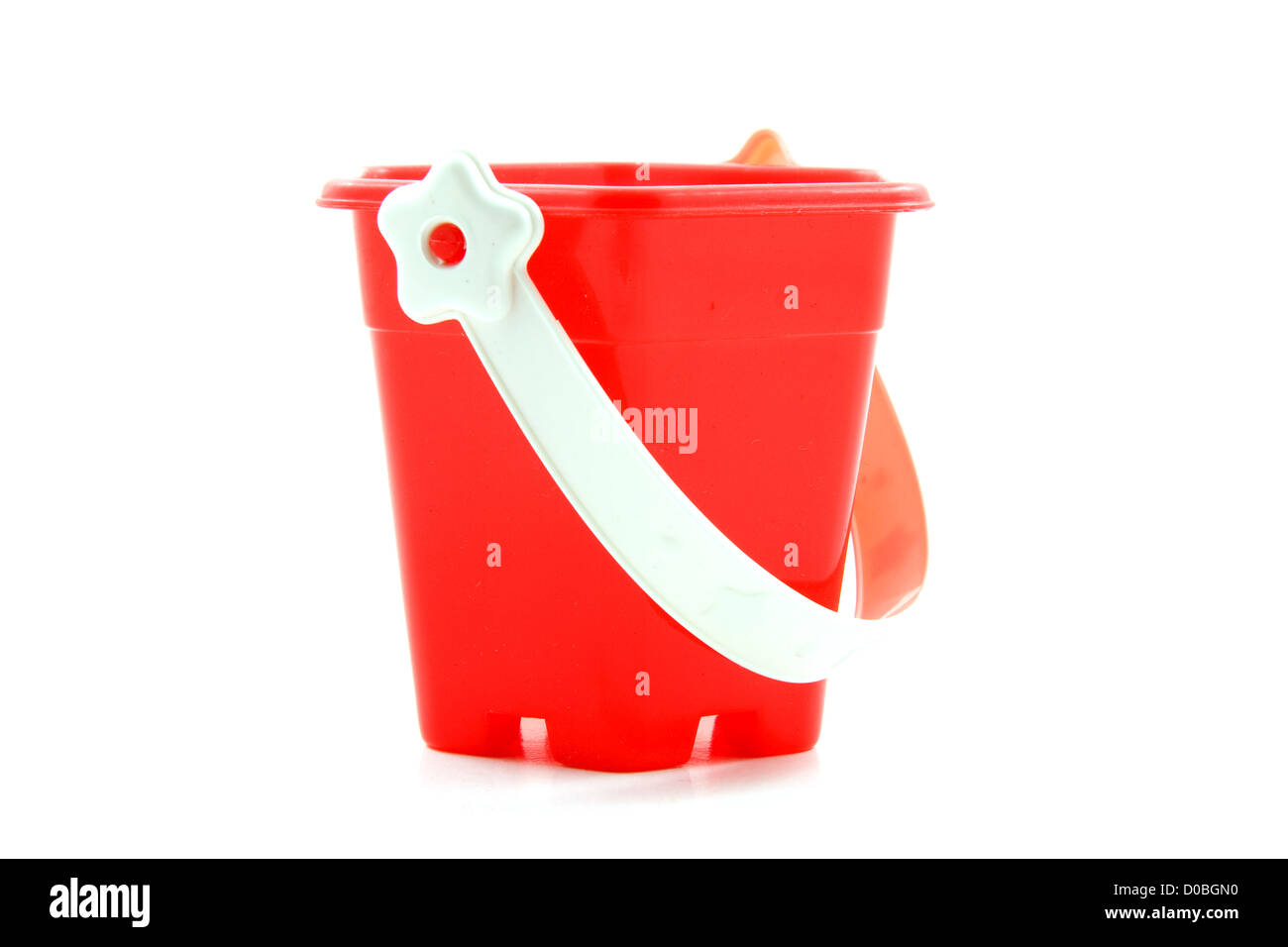 Red bucket isolated on white background Stock Photo - Alamy