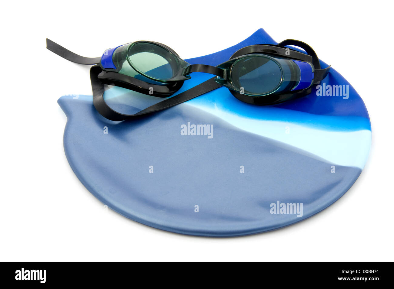 Dive goggles with bathing cap, isolated on white background Stock Photo Alamy