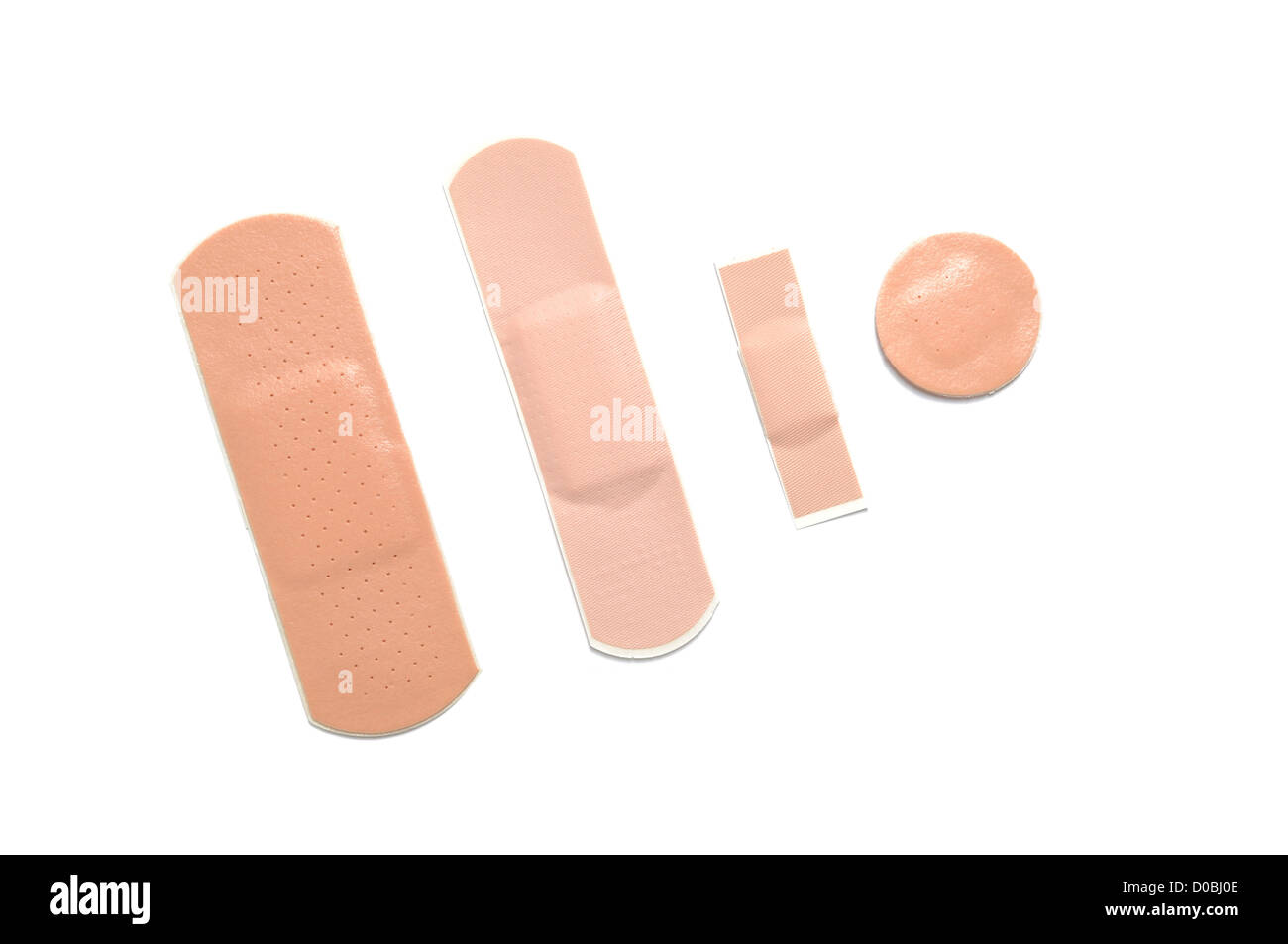 Different sizes of adhesive bandage Stock Photo