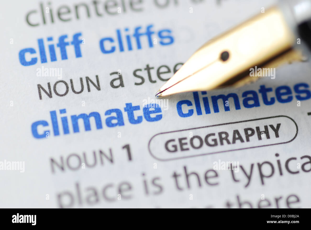 Climate Dictionary Series Stock Photo Alamy