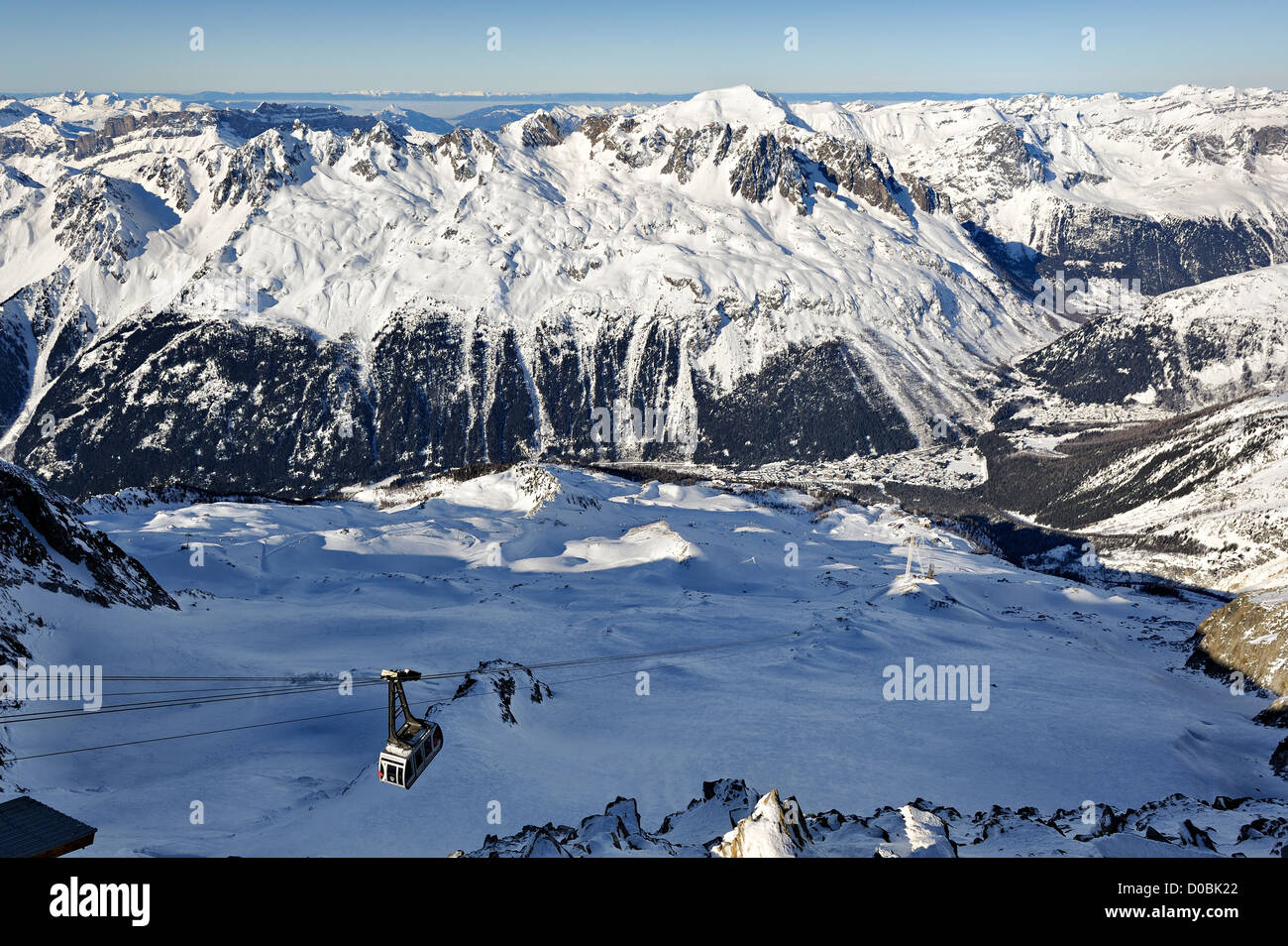 View of Aiguilles Rouges, French alps. Stock Photo