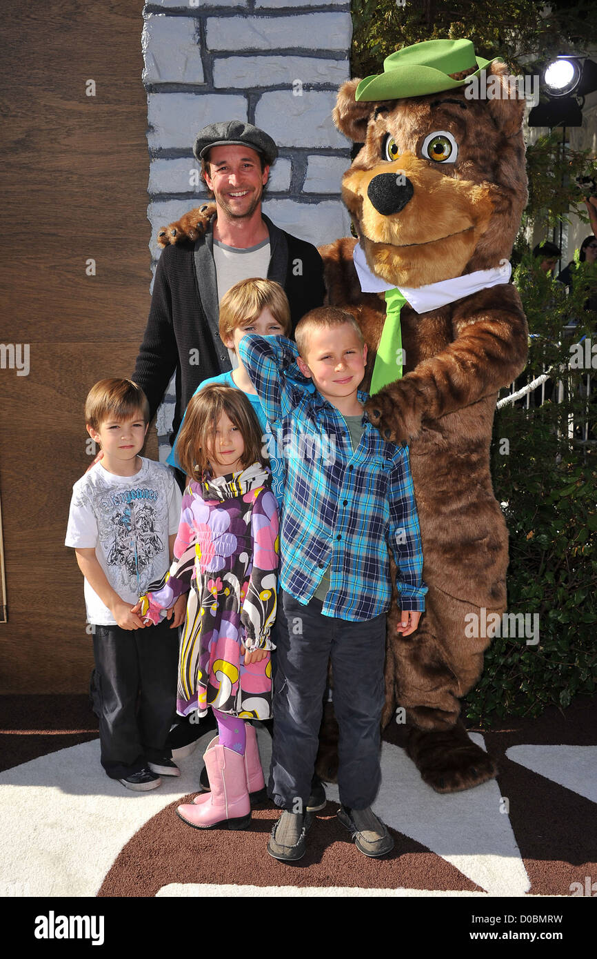 Noah Wyle and Family Los Angeles Premiere of "Yogi Bear" held at the