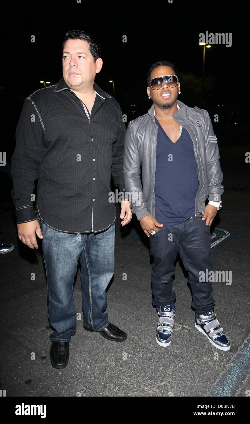 Bobby V aka Bobby Valentino and Guest arriving prior to his performance at  the Fusions Bar and Grill in Ontario. The event was Stock Photo - Alamy