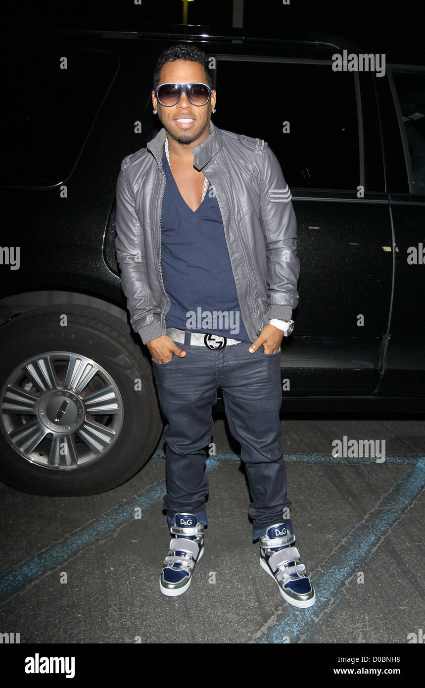 Bobby V aka Bobby Valentino arriving prior to his performance at the