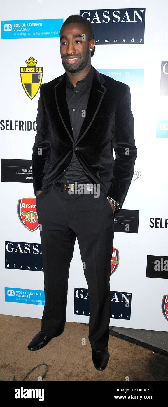 Arsenal defender Johan Djourou arriving at ABC SOS Ball. London, England - 05.12.10 Stock Photo