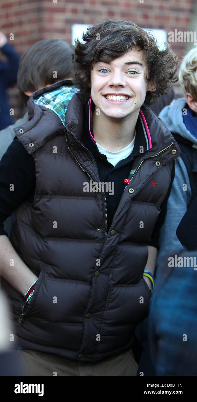 Harry Styles The X Factor Finalists One Direction Visit Doncaster Stock Photo Alamy
