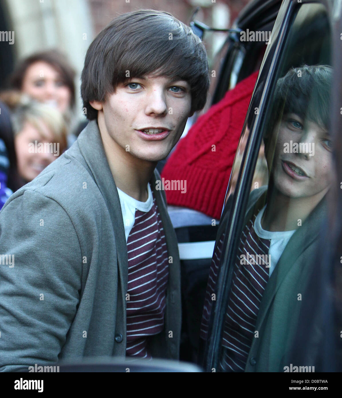 Louis Tomlinson of One Direction arrives at 'The X Factor' rehearsal  studios London, England - 12.11.10 Stock Photo - Alamy