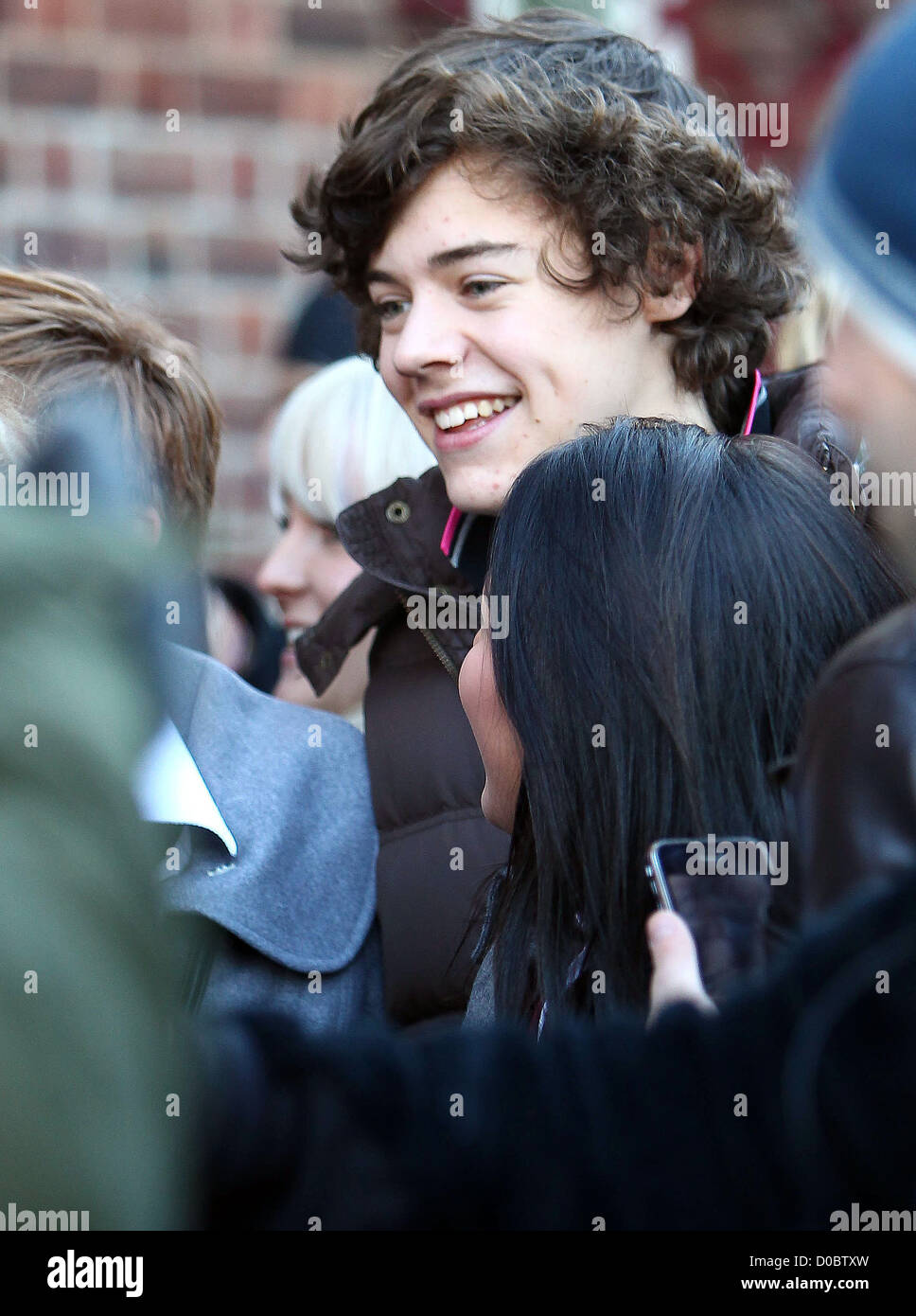 Harry Styles The X Factor Finalists One Direction Visit Doncaster Stock Photo Alamy