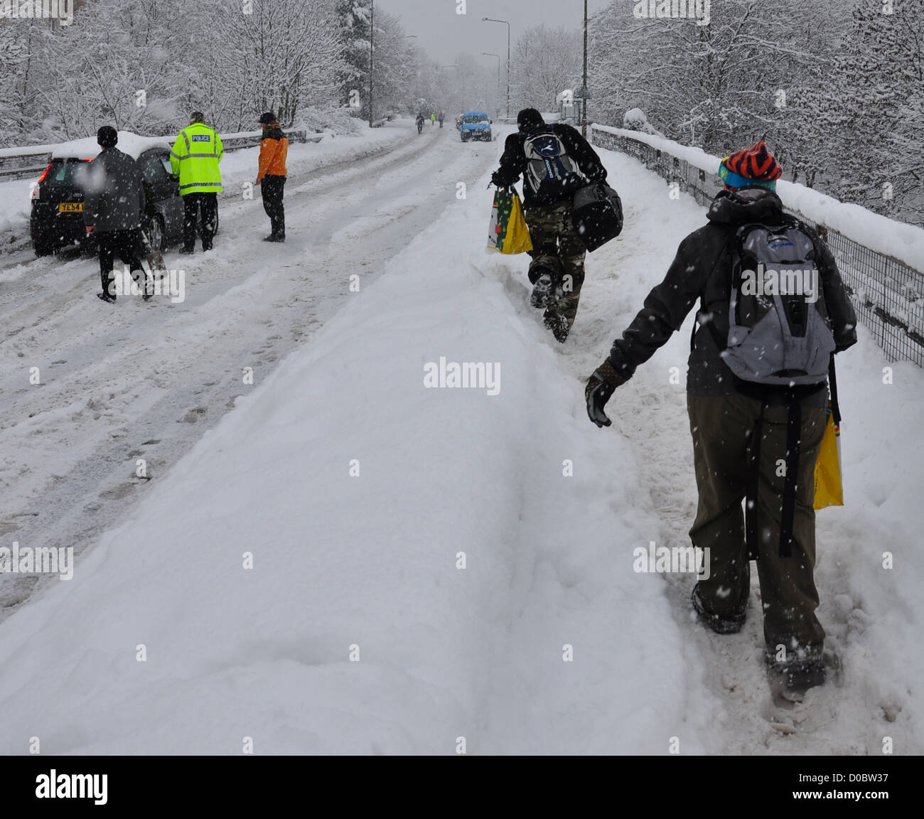 Severe weather bring the town centre to a standstill Snow scenes in