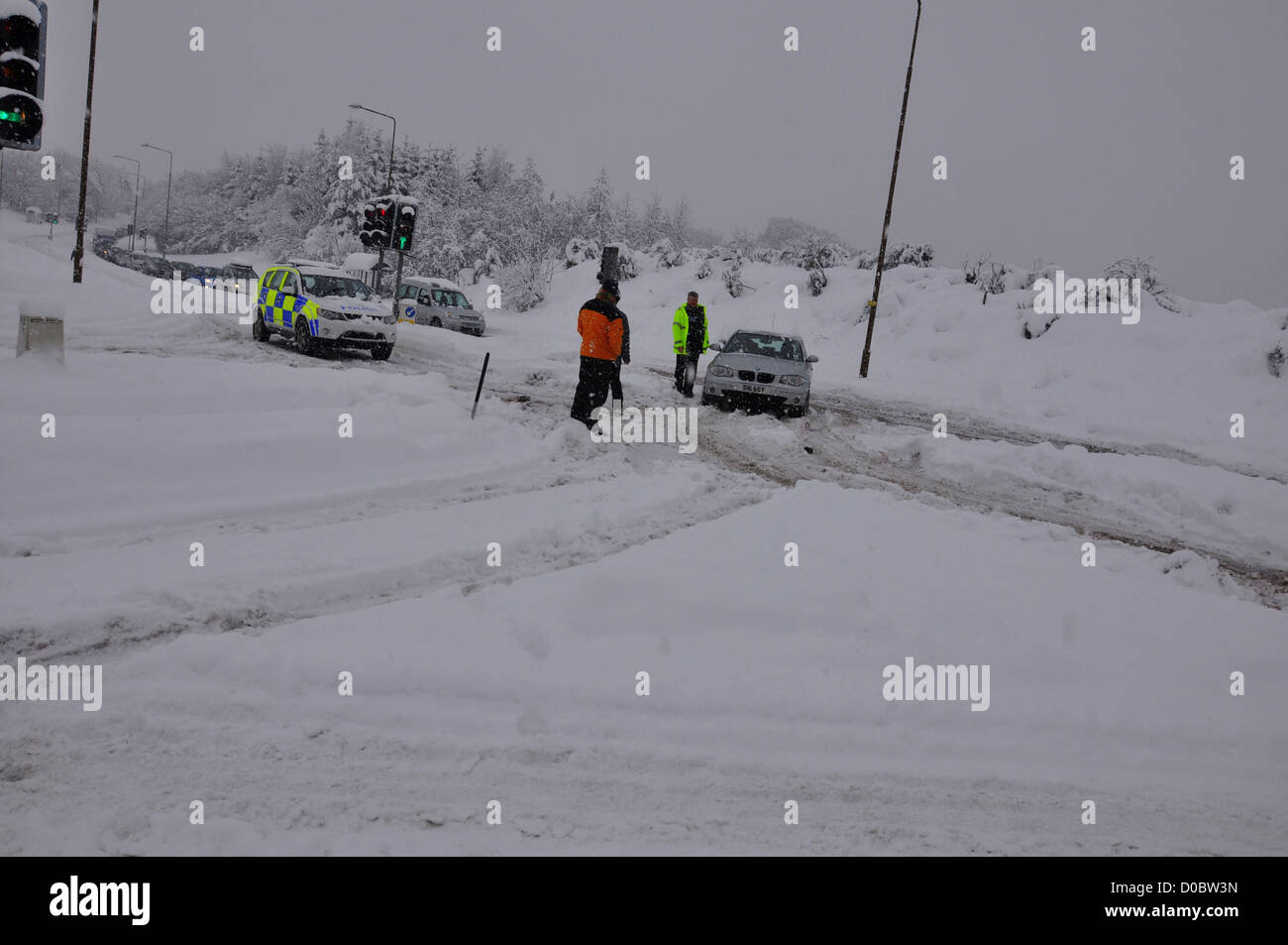Severe weather bring the town centre to a standstill Snow scenes in