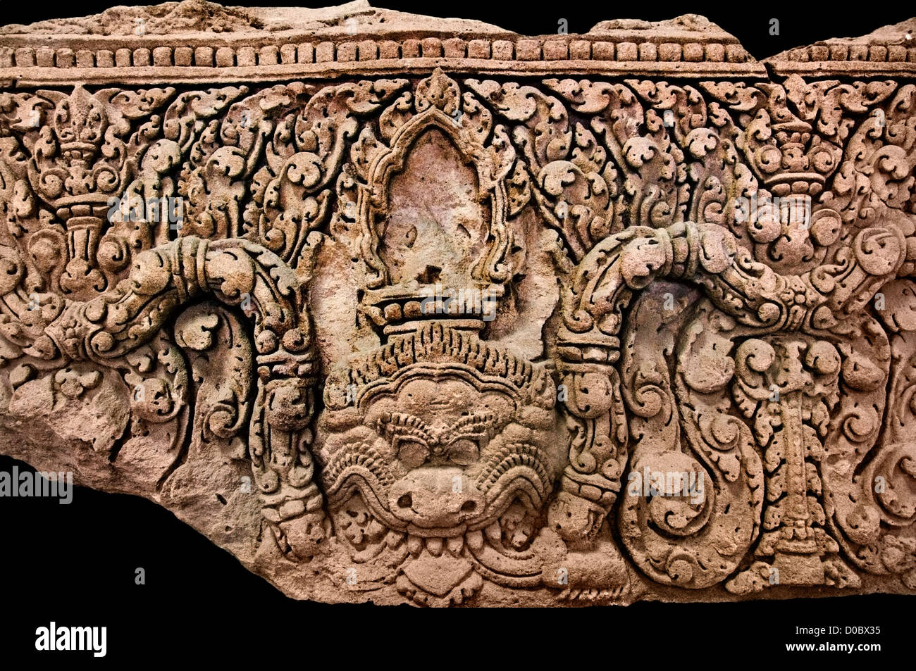 Lintel Kmer art Baphuon style11 century AD Prasat Phanom Rung Burirum National Museum Bangkok Thailand Stock Photo