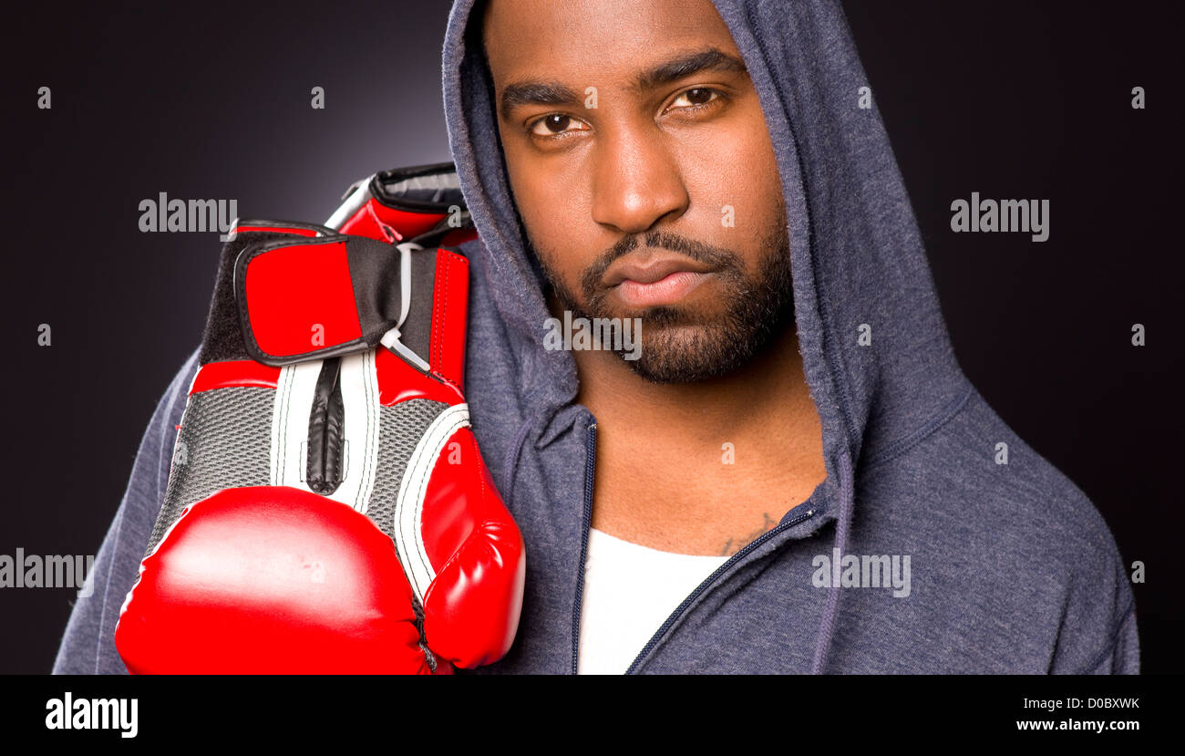 An African American man involved in sports Stock Photo